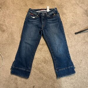 True Religion Dark Blue Cropped Jeans